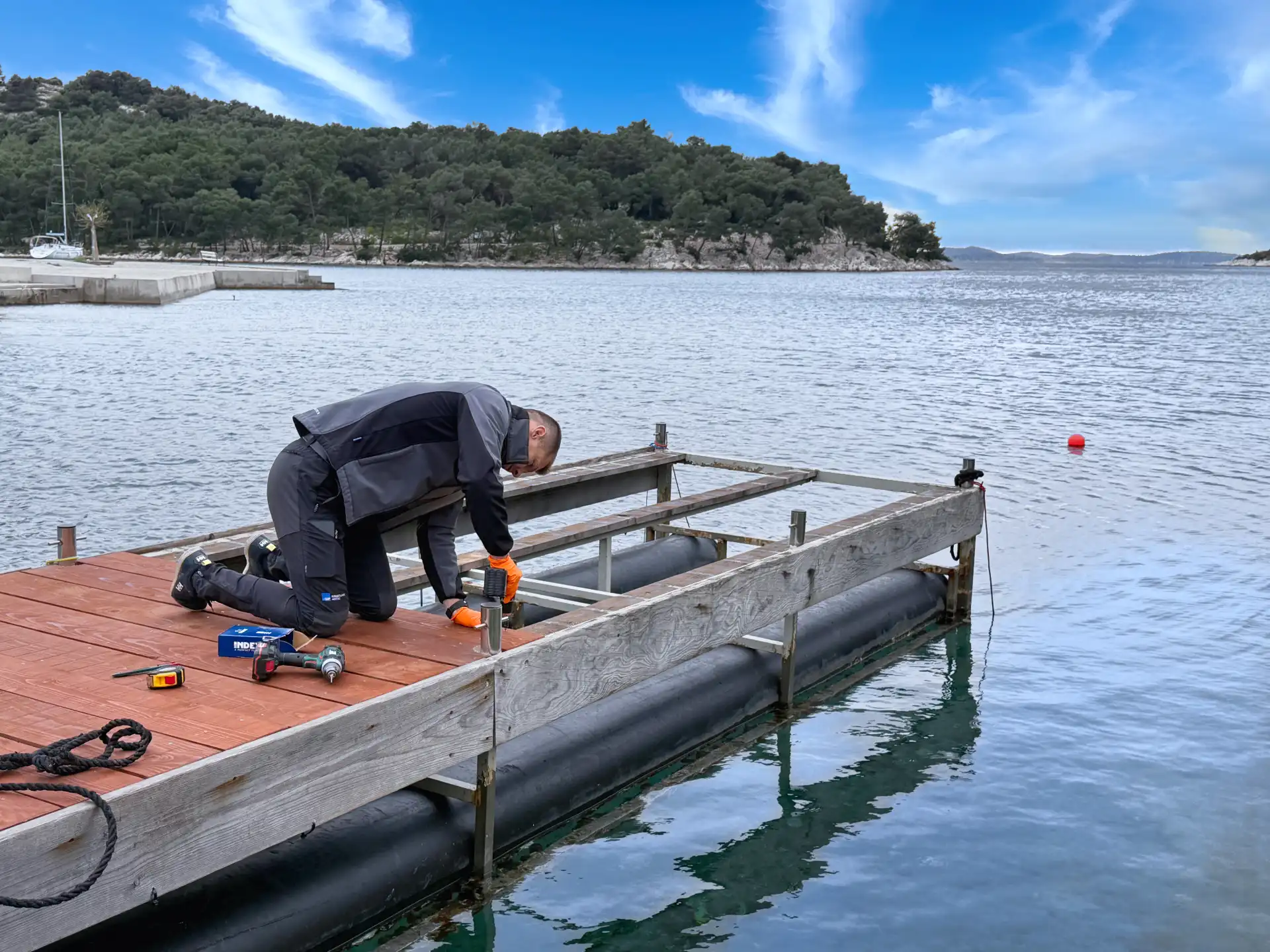 Neuer Bootssteg für K-Boote in Sovlje